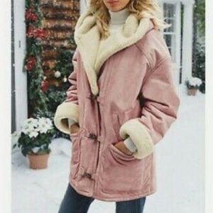 Vintage Victoria's Secret Pink Suede Leather Coat